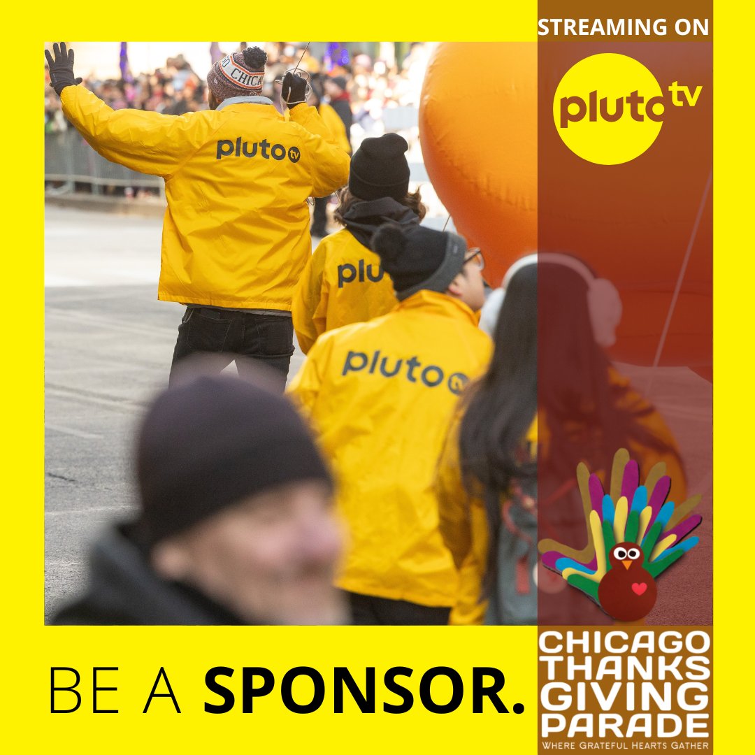 Stand out in a sea of celebration! 💛
Join the Chicago Thanksgiving Parade as a sponsor and share the spotlight with millions—live on <a href="/PlutoTV/">Pluto TV</a>  and in person on State Street.
Learn how your brand can shine: hubs.li/Q03QlV6t0

#ChicagoThanksgivingParade