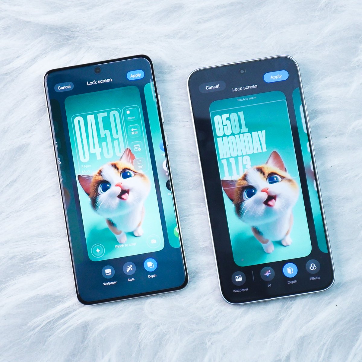 iRaj_r's tweet image. Here’s a comparison of lockscreen customization between OxygenOS 16 and HyperOS 3.0 🔥

Both have their own pros and cons.
🎨 OxygenOS 16: Live wallpapers with depth effect &amp;amp; widgets
🤖 HyperOS 3.0: AI wallpapers styles &amp;amp; font effects

Which one would you choose? 👇 #OxygenOS16