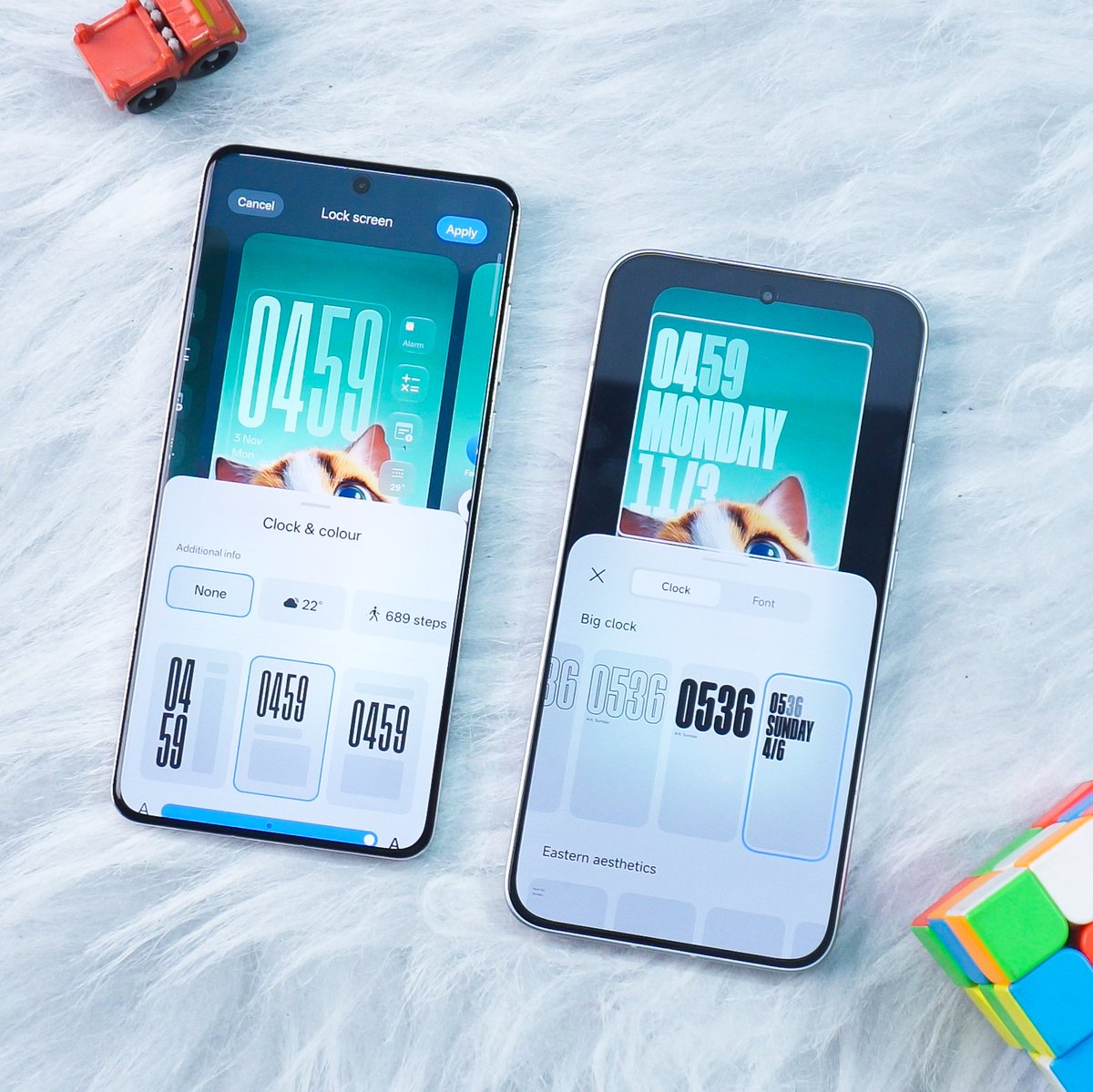 iRaj_r's tweet image. Here’s a comparison of lockscreen customization between OxygenOS 16 and HyperOS 3.0 🔥

Both have their own pros and cons.
🎨 OxygenOS 16: Live wallpapers with depth effect &amp;amp; widgets
🤖 HyperOS 3.0: AI wallpapers styles &amp;amp; font effects

Which one would you choose? 👇 #OxygenOS16