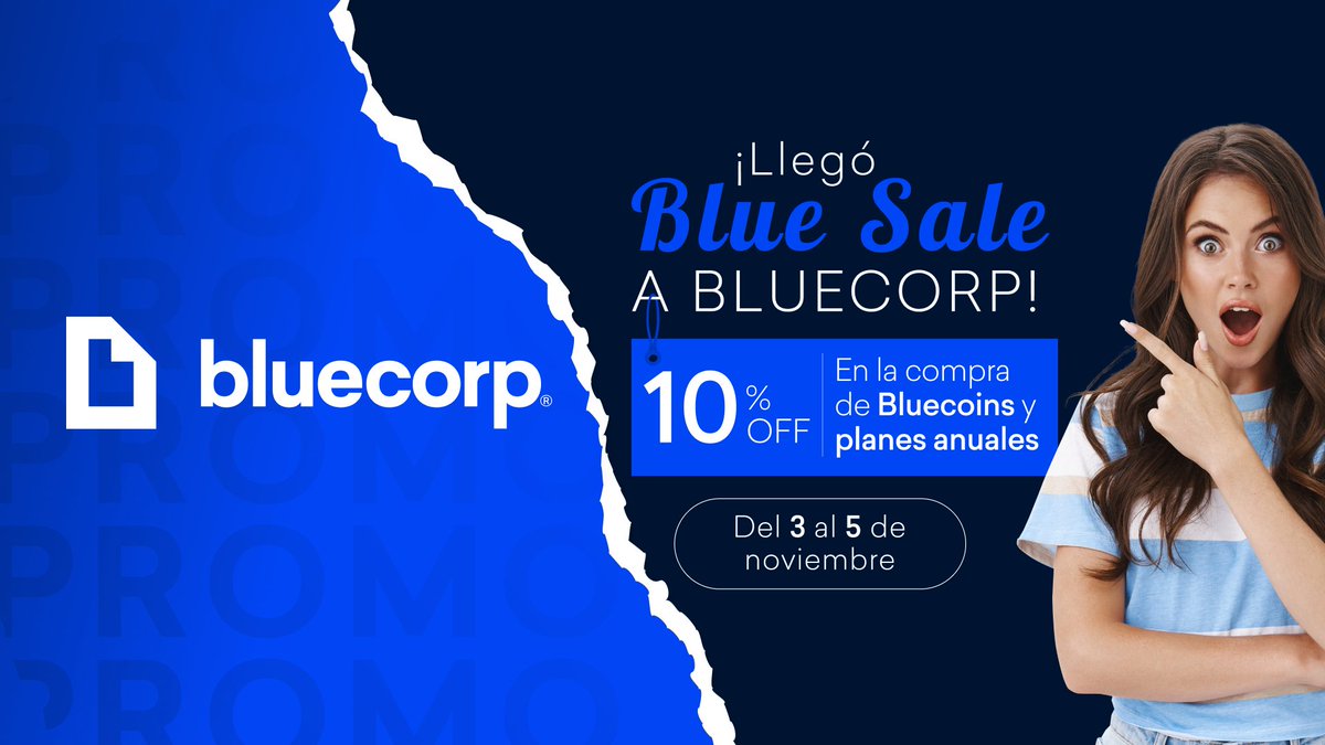 BlueCorpSoft's tweet image. ¡Llegó Blue Sale a Bluecorp! 🎉
Aprovechá un 10% OFF en la compra de Bluecoins y en planes anuales del 3 al 5 de noviembre.
Con Bluecoins, podés hacer tus cálculos previsionales online de forma rápida y sencilla.
Ingresá: bluecorp.com.ar y no te pierdas esta oportunidad.
