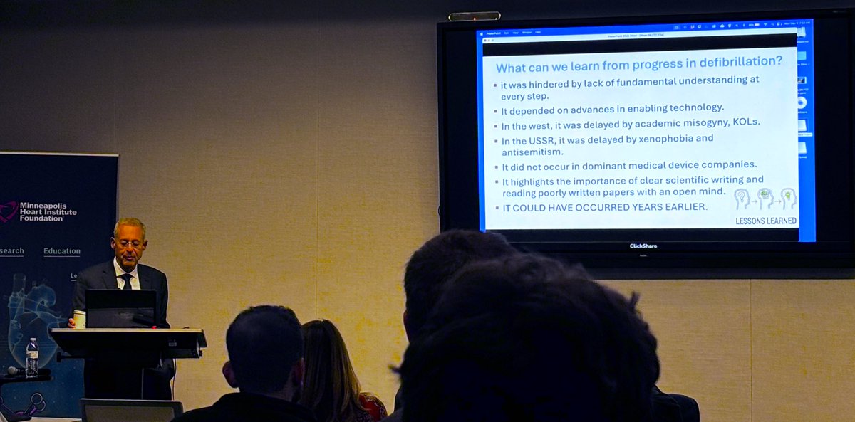 m1chaella_alex's tweet image. “We are limited by our conceptual framework.”

A powerful reminder from Charles Swerdlow at @MHIF_Heart #GrandRounds 

Innovation starts when we question our own assumptions.

#cardiotwitter #ep