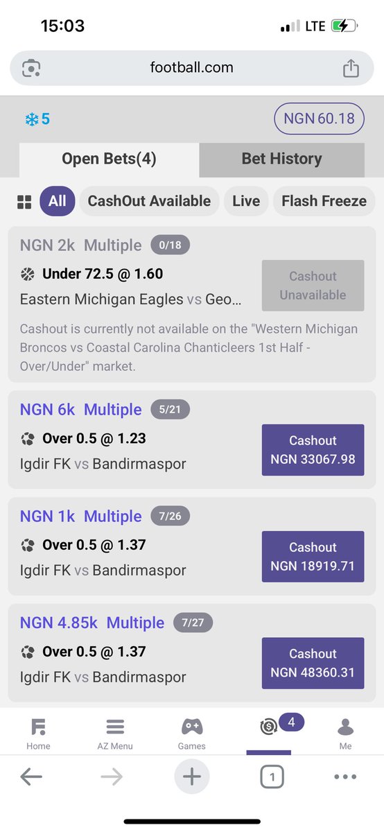 EmakingTips's tweet image. Always play my first half 0.5 goals. I’ve been cashing out everyday. We pray today works out well for us.