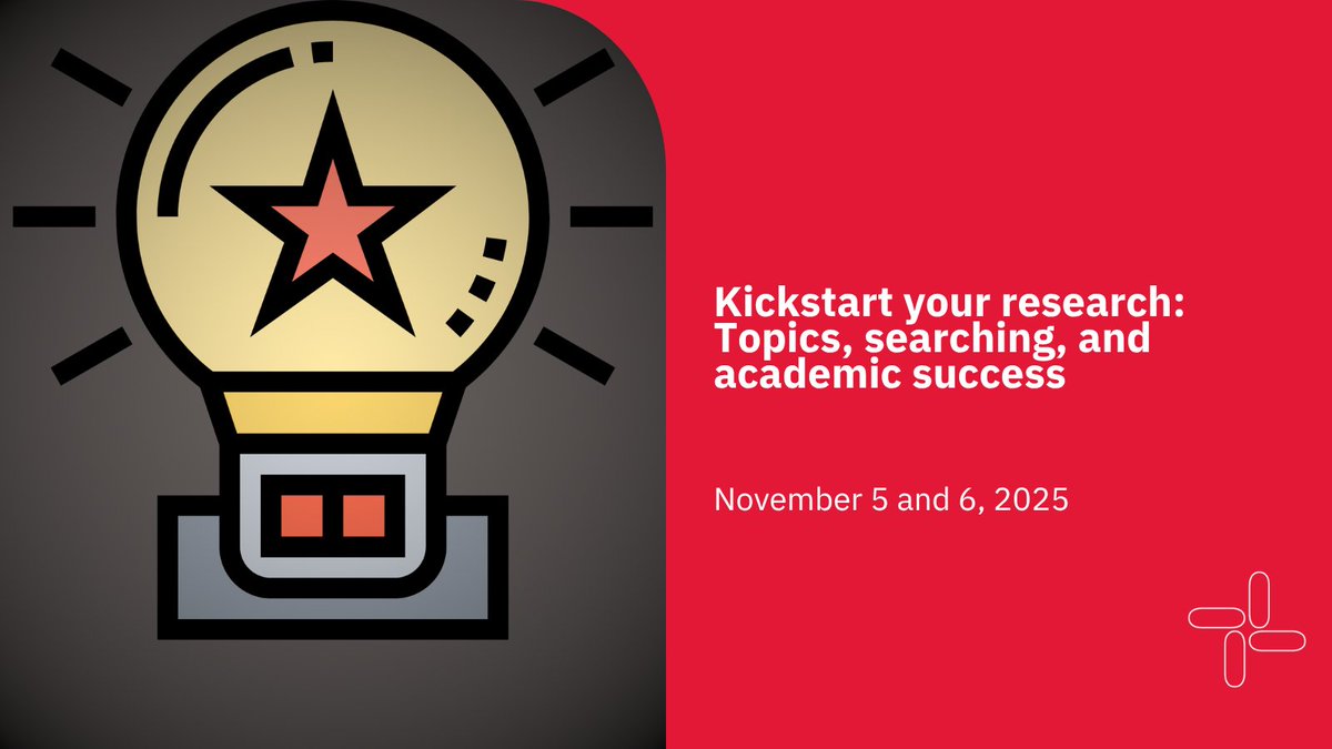 yorkulibraries's tweet image. Not sure how to start your research or pick a topic that works? Join us for &quot;Kickstart Your Research&quot; and learn how to choose strong topics, search smarter, and set yourself up for academic success.

Register now: bit.ly/47jAZcz

#YorkU #LibraryWorkshop