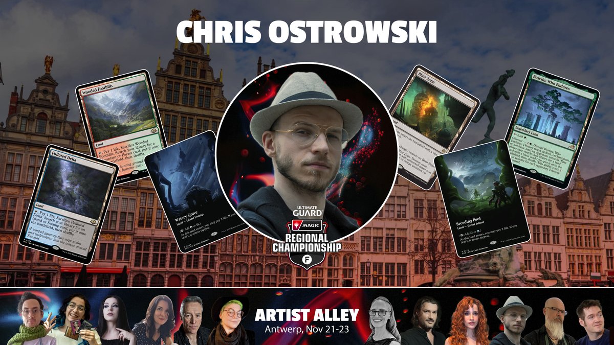 fanfinity_mtg's tweet photo. ✨Regional Championship Antwerp Artist Announcement ✨

Meet Chris Ostrowski (@najtkriss), artist from Warsaw, Poland, at the Artist Alley in Antwerp and get your favourite cards signed!
_____________________________
More info: https://t.co/nQjY0selob https://t.co/AzkwEqwCRq
