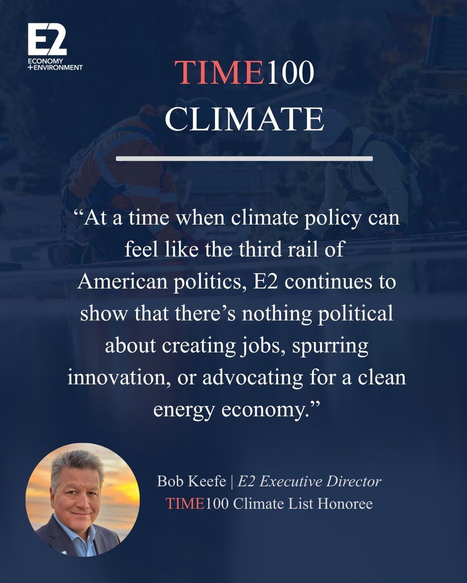 We recently celebrated our 25th anniversary, and now our executive director has been recognized as one of the world's foremost leaders when it comes to driving the business of climate action all across the U.S.

Bob Keefe is part of the 2025 <a href="/TIME/">TIME</a> 100 Climate List!

Full profile: