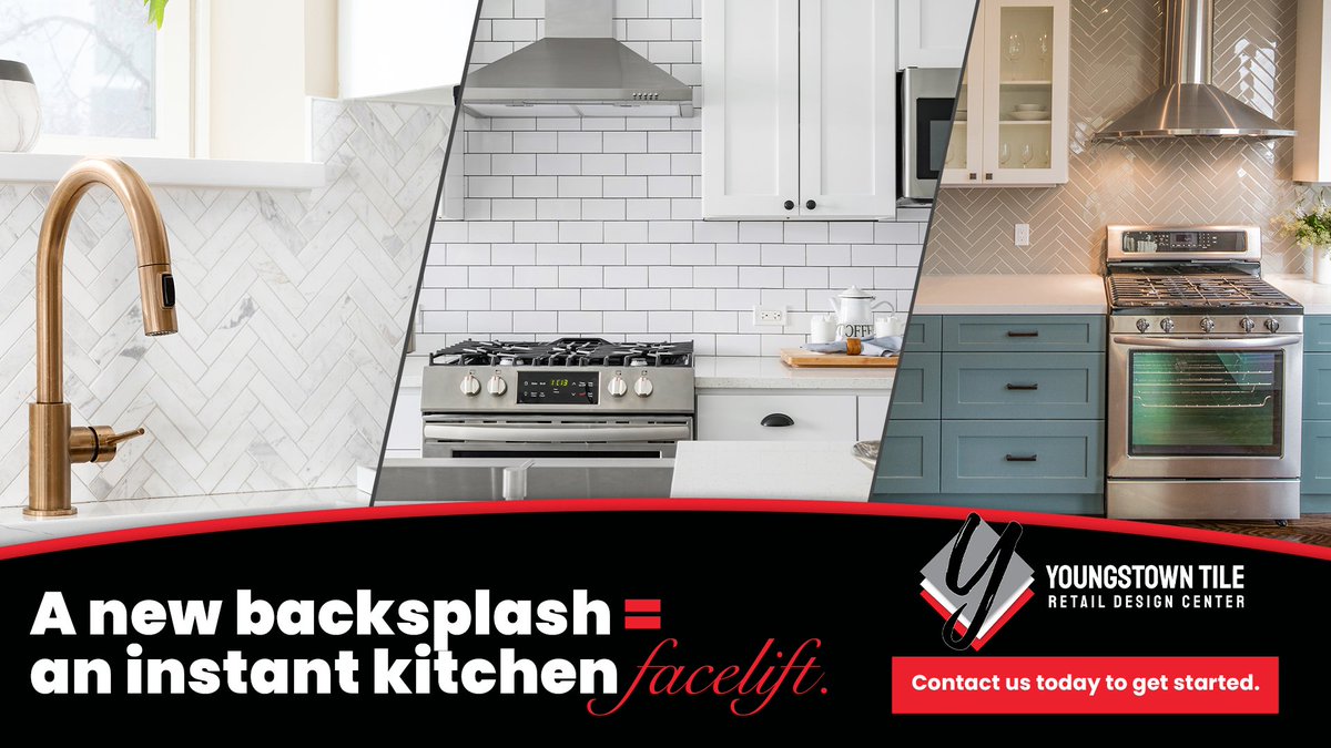 yttinc's tweet photo. Big impact, no remodel. ✨ From bold patterns to timeless neutrals, the right backsplash tile transforms your kitchen.
🧱 Durable
🎨 Stylish
💡 Easy to install
Stop in to explore our collection — your fresh look starts here!
#KitchenInspo #BacksplashUpgrade #YoungstownTile https://t.co/EvDqsJhVJ5