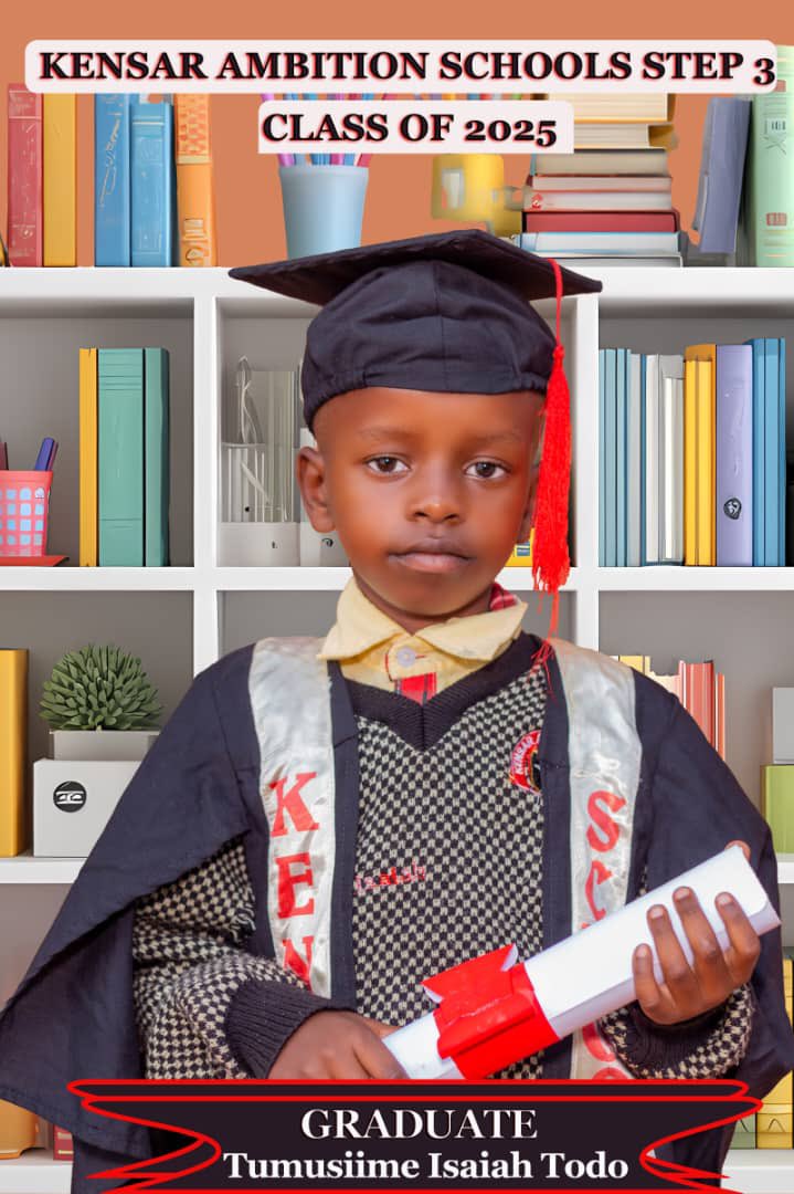 Do you remember Isaiah. He graduated last Friday. He will be joining Primary One. Gid has been faithful to him. He is determined to be a successful. Lets keep doing good.