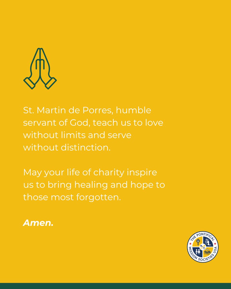 TPMS_USA's tweet image. St. Martín de Porres showed that holiness begins in service and love for the poor. 🇵🇪✨

Centuries later, Pope Leo XIV carried that same missionary spirit through his work in Peru.

May we follow their example with hearts open to the missions. ✝️

#StMartinDePorres #PopeLeo #TPMS