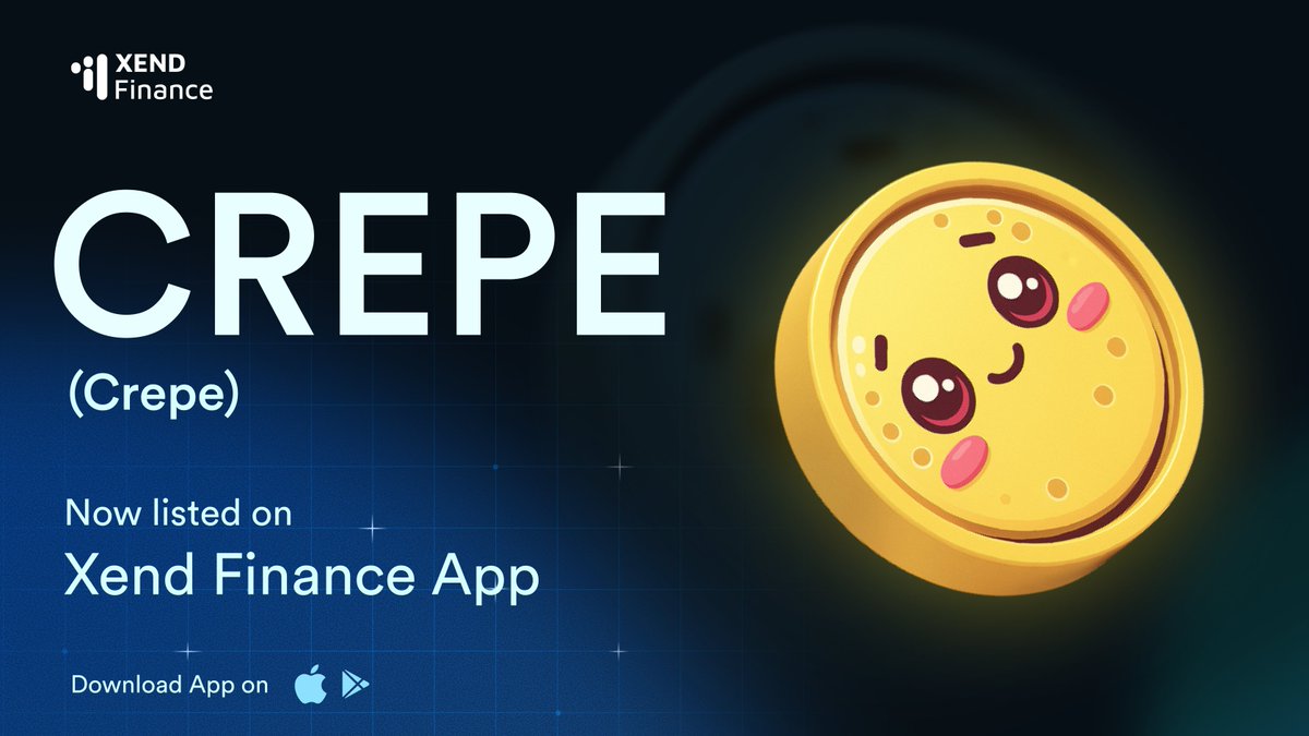 xendfinance's tweet image. We&apos;re happy to welcome $CREPE to Xend Finance! 

You can now send, receive, buy, and sell $CREPE on Xend using Naira (cNGN), USDT, or other supported crypto assets.