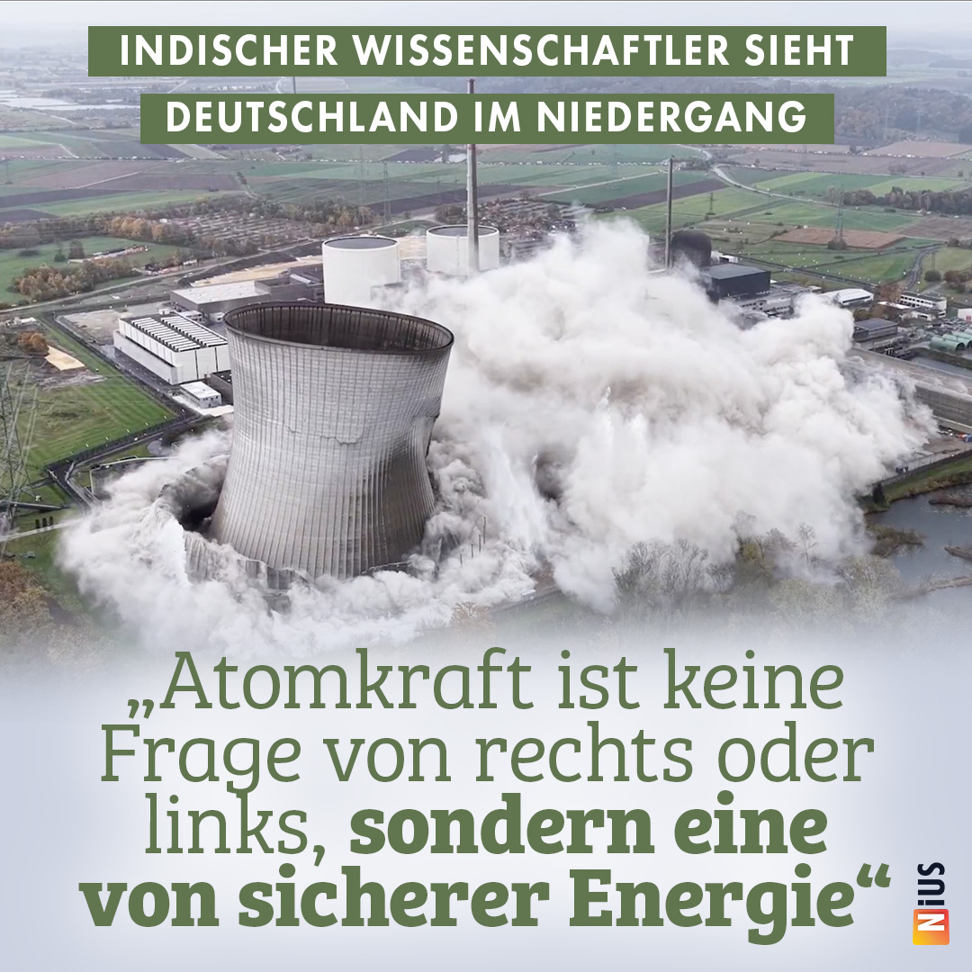 Als er kürzlich ein Video davon sah, wie die Kühltürme des bayerischen Kernkraftwerks Grundremmingen gesprengt wurden, setzte er einen wütenden Tweet auf X ab, der ihn über Nacht bekannt machte. nius.de/wirtschaft/new…