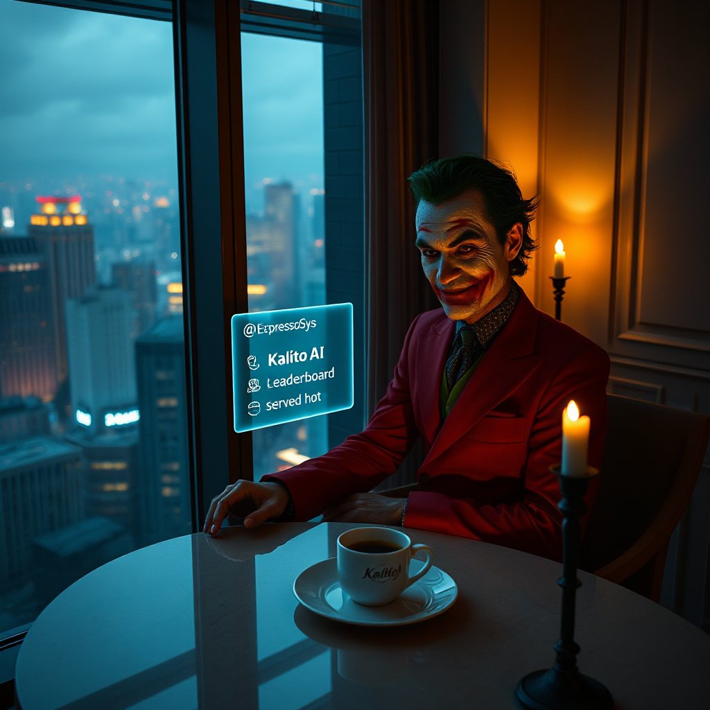 DazibaP's tweet photo. I vanish for a day, the world crumbles into noise. 🃏
Then I sip @EspressoSys, see the @espressoFNDN rank board, and remember chaos is only funny when you’re on top of it. ☕🔥 https://t.co/sFvnZXSUNN