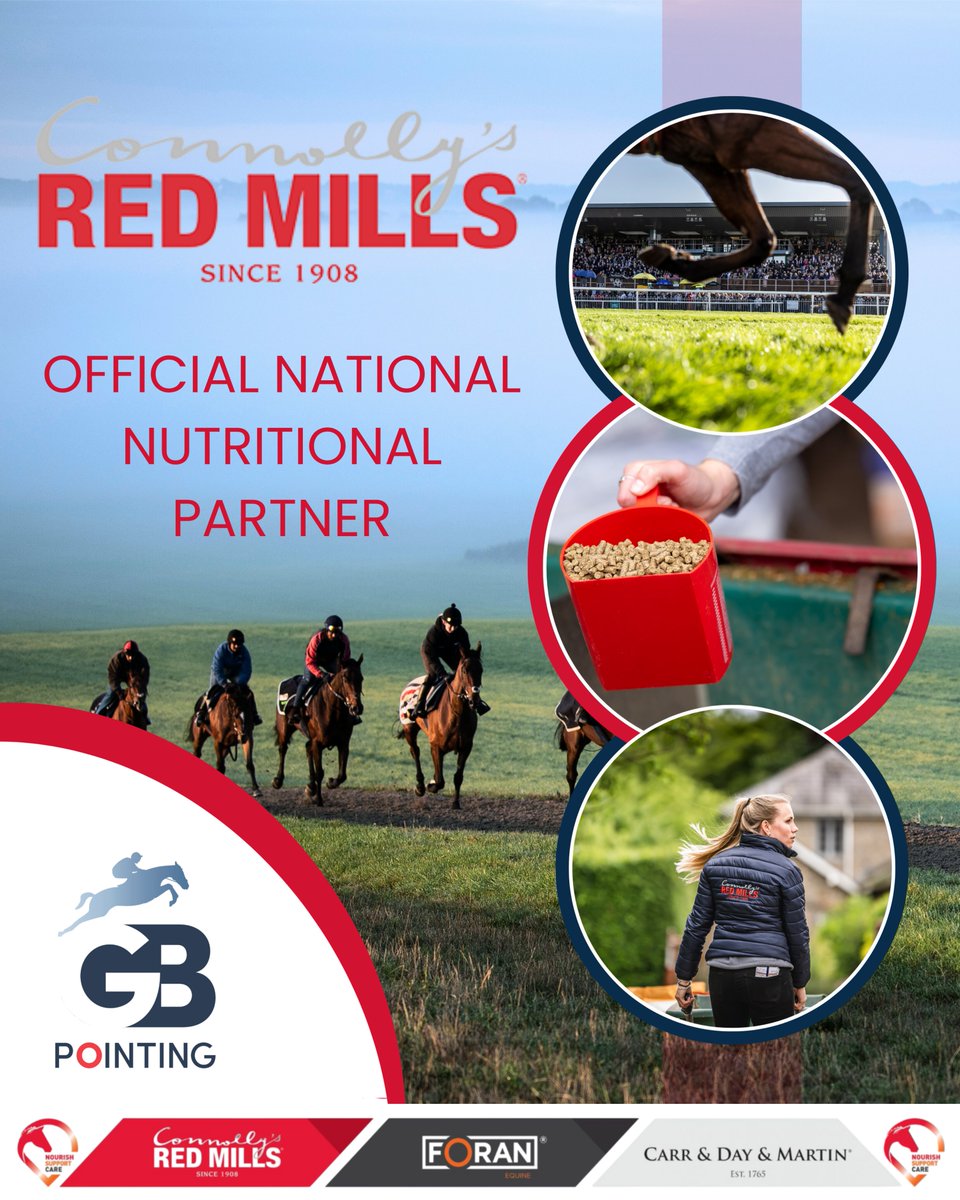We’re thrilled to announce that Connolly's RED MILLS has expanded their partnership for the 2025/26 season to become the Official National Nutritional Partner of GB Pointing! 🏇🏼🇬🇧🏆

Read more about this exciting partnership here: gbpointing.co.uk/connollys-red-…

<a href="/REDMILLSHorse/">Connolly's RED MILLS</a>