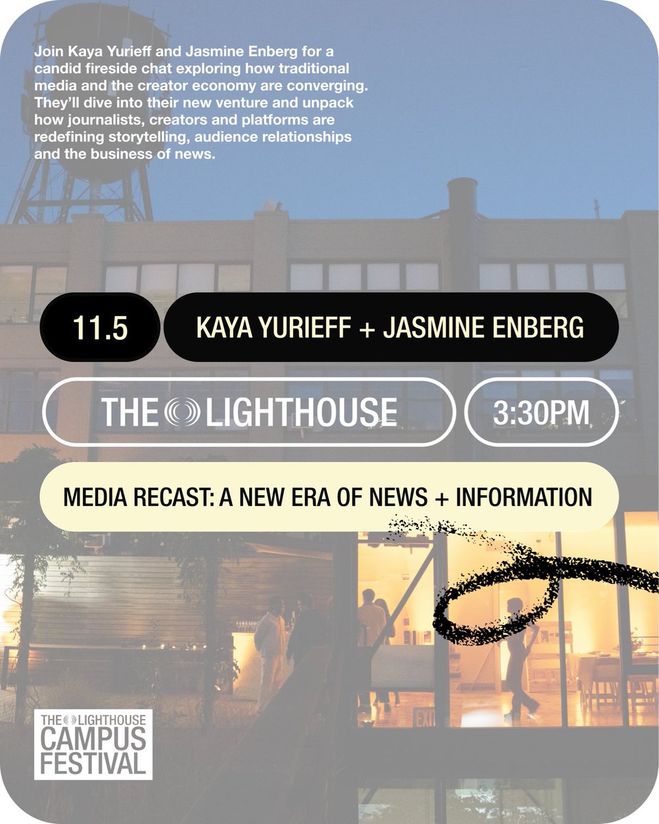 ScalablePod's tweet image. Come celebrate with us IRL this Wednesday at The Lighthouse Opening Festival in Greenpoint. 

We’ll share more about Scalable and the future of media in a fireside chat with @kerrymflynn of @axios at 3.30pm.

Join us afterward for a toast!

@kyurieff @jasmineaenberg