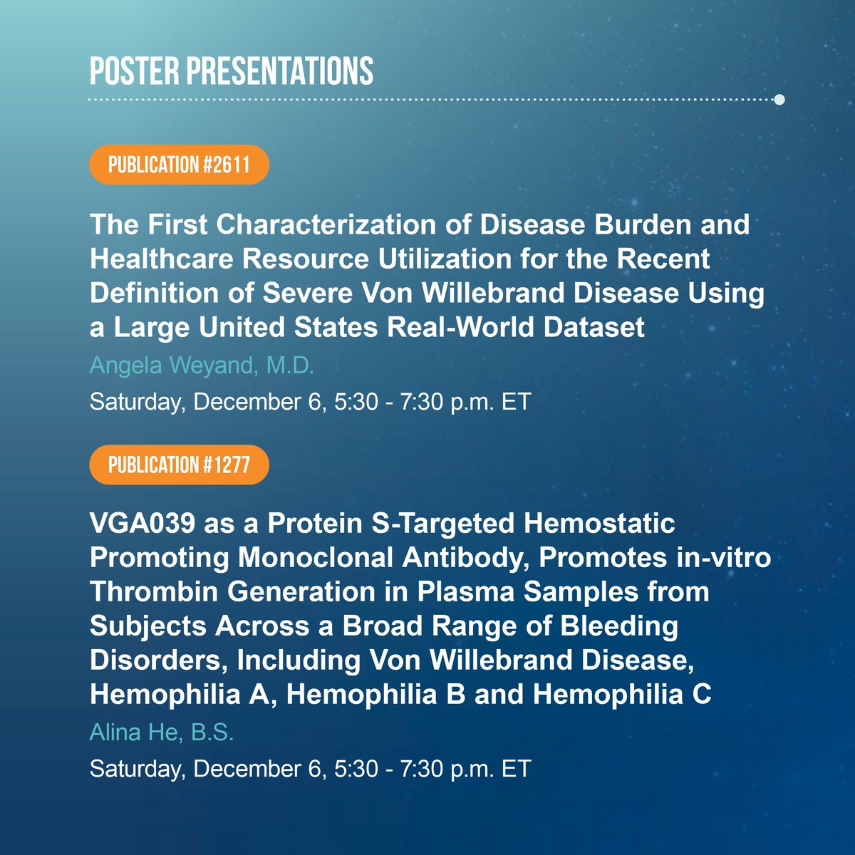 STAR_Biotech's tweet image. Underscoring our commitment to the advancement of new therapies for those with #bleedingdisorders, we're excited to announce we'll present interim data from the Phase 1/2 multidose study of VGA039 for #vonWillebrandDisease and additional posters at #ASH25. star-therapeutics.com/star-therapeut…
