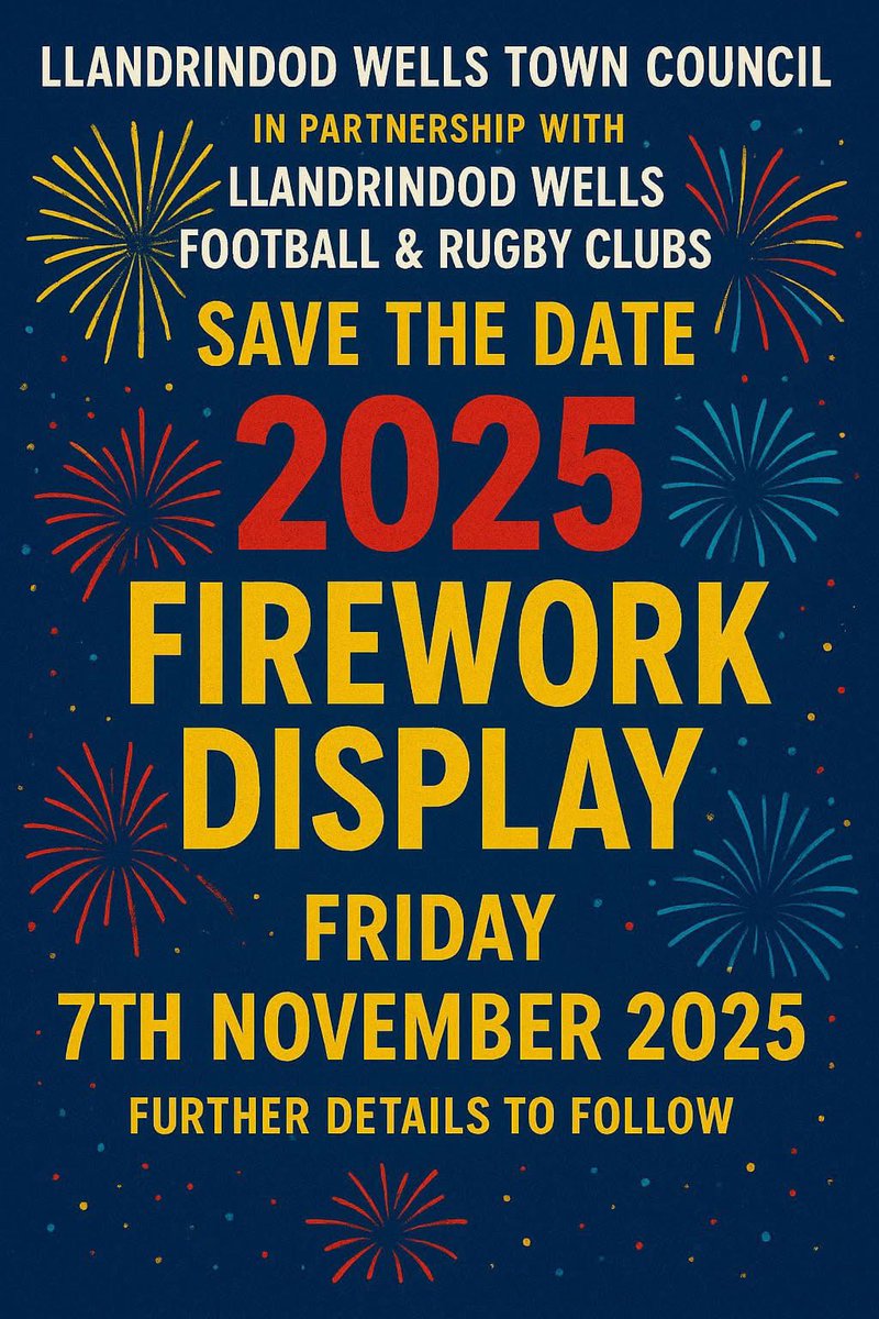 🎇The wait is nearly over - our Fireworks Spectacular is happening this Friday! 
Join us for an evening full of colour, excitement, and community fun. Bring your family and friends💙
🔜 We will provide more information throughout the week on parking/safety