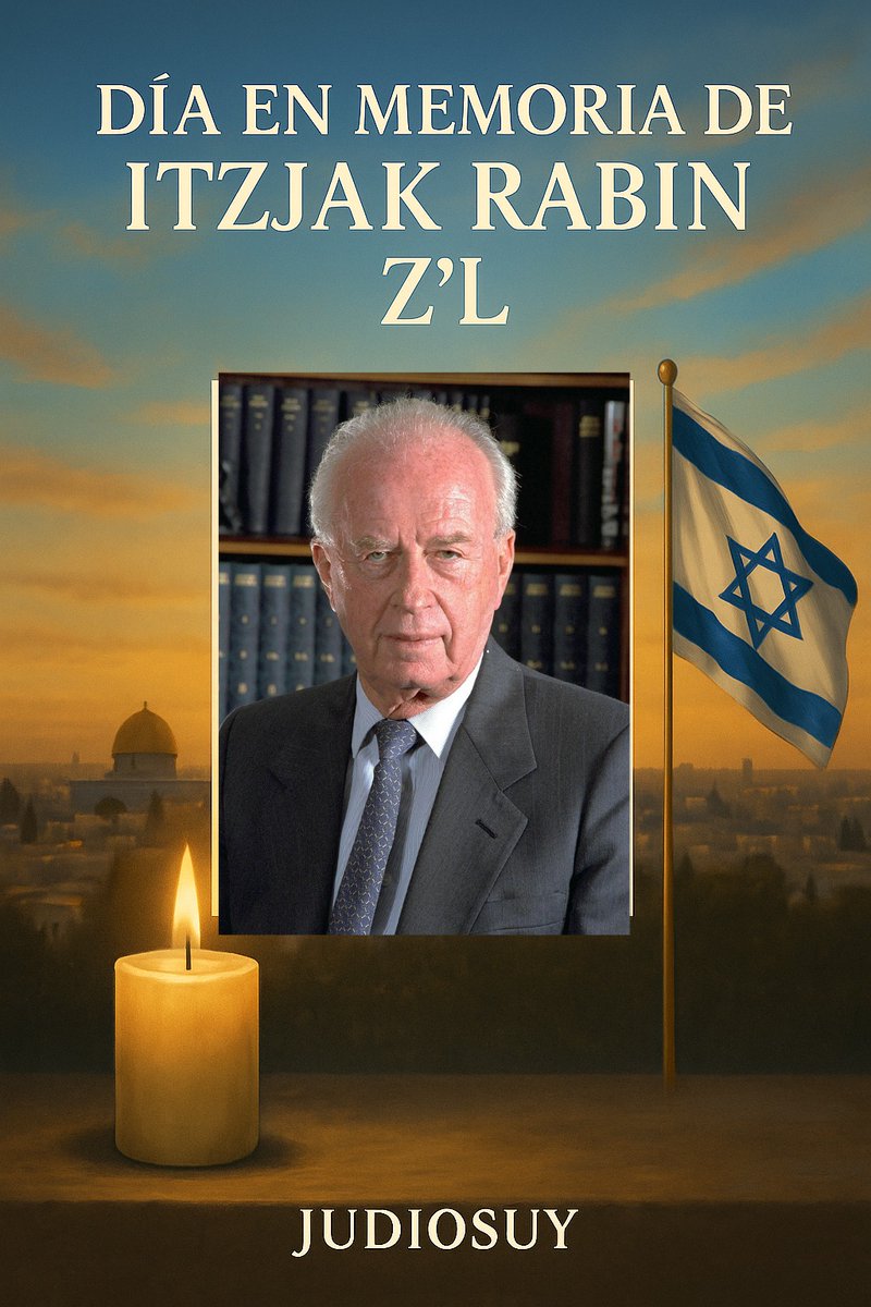 Hoy Israel conmemora el *Día oficial en memoria de Itzjak Rabin*, Primer Ministro y Ministro de Defensa, asesinado un 4 de noviembre de 1995.

Mañana se cumplen 30 años de aquel hecho que marcó para siempre la historia del país. Israel nunca volvió a ser el mismo.
Se extraña su