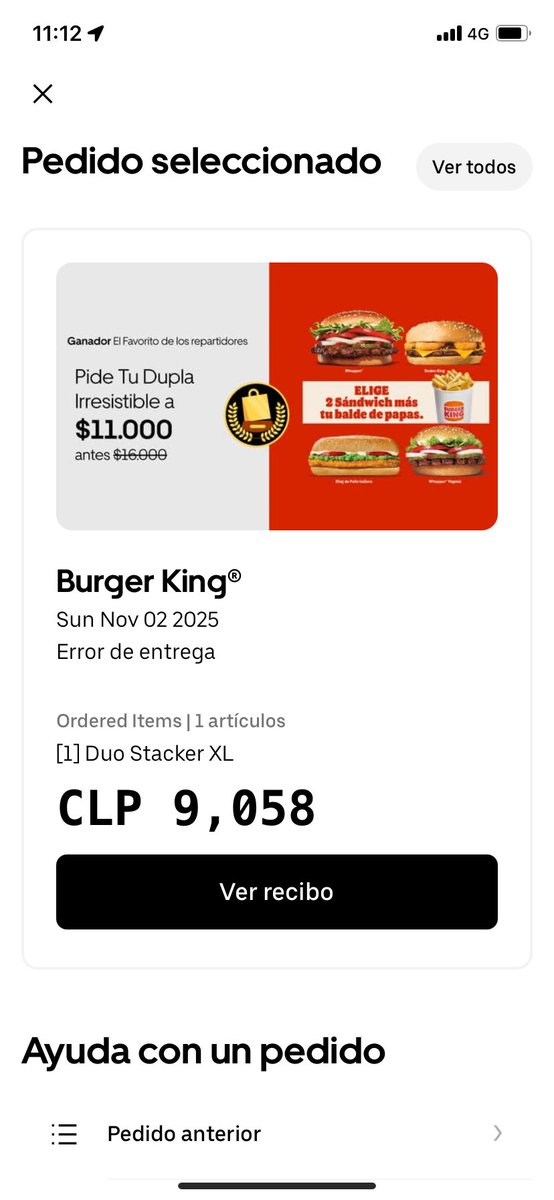 La_Josce's tweet photo. @Uber_Chile Ayer hice una compra de Uber Eats y el “Euclides” quien fue el repartidor que canceló mi pedido como que no me encontró y resulta que si me entregó el pedido y no conforme con eso me cobra de más diciéndome que el “despacho se cobra aparte”, hasta me lo había comido https://t.co/ddMS4bvFA0
