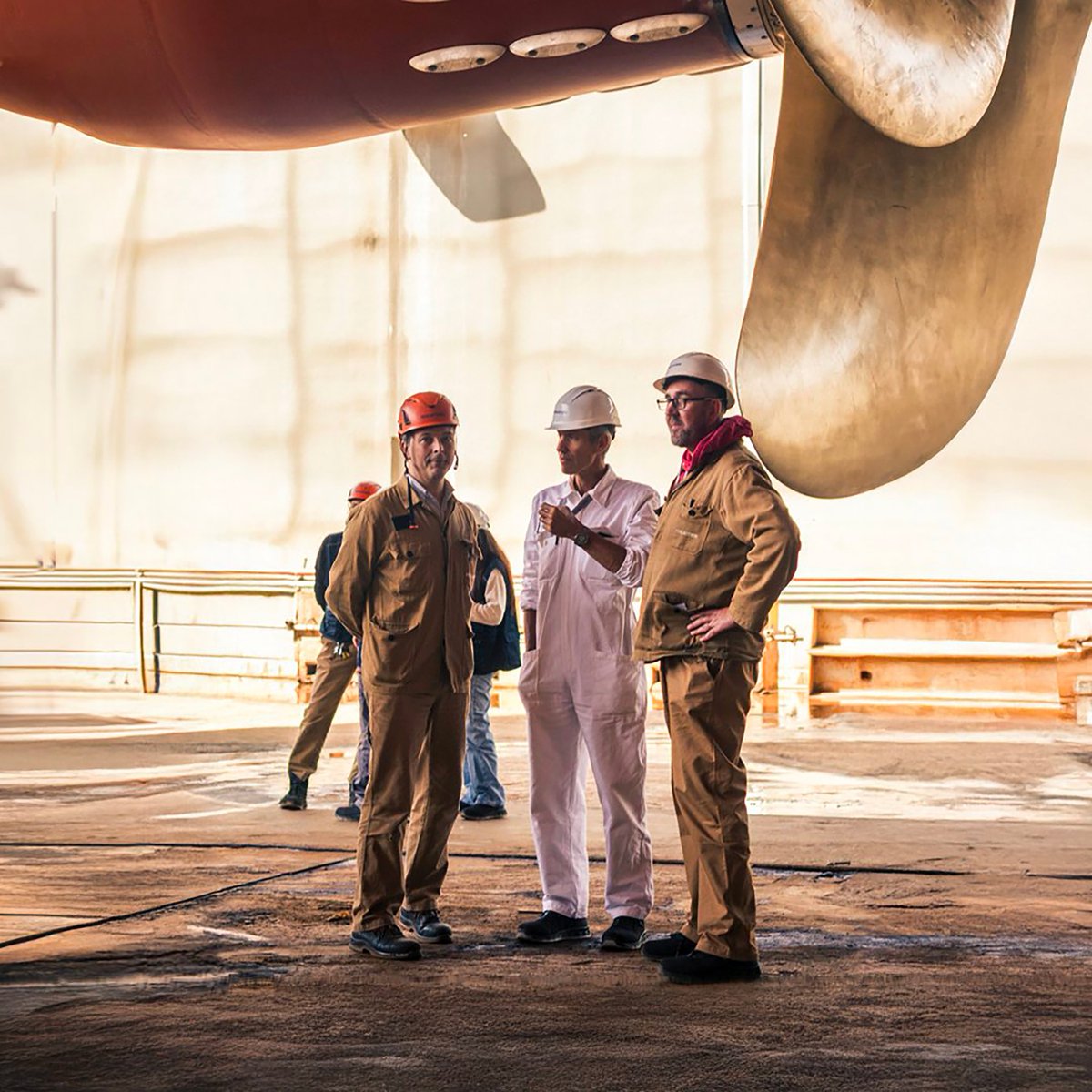 Fincantieri's tweet image. Ships are our business. People are our core. At Fincantieri, every ship is a story of dedication, expertise and innovation - built by those who every day concretely bring the future on board.