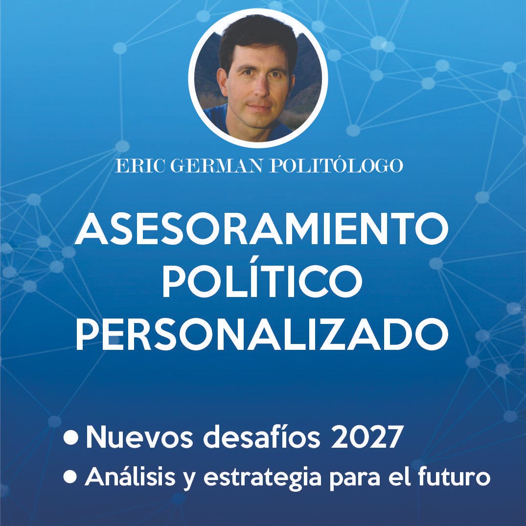 EricDavidGerman's tweet image. Mi trabajo es ayudar a quienes quieran construir poder real hacia el 2027, con análisis, estrategia y comunicación política.