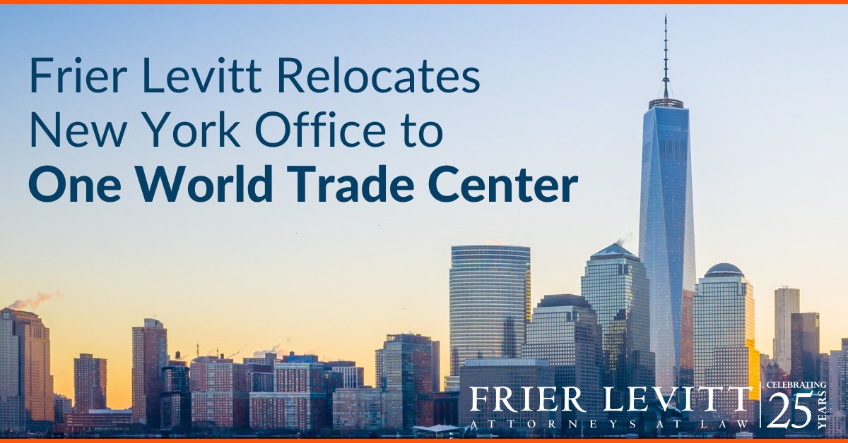 We’ve moved! Frier Levitt’s New York office is now located at One World Trade Center, a world-class home for our growing Healthcare &amp; Life Sciences law practice.

📍 One World Trade Center, 45th Floor, New York, NY 10007

#FrierLevitt #OneWorldTradeCenter #HealthcareLaw