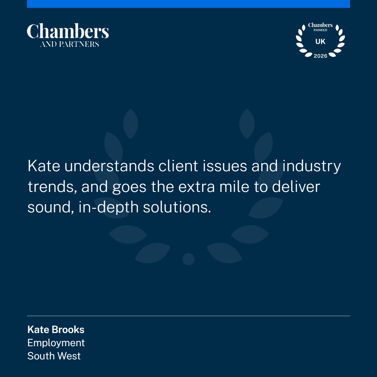 Our Head of Employment, Kate Brooks, has been named as an Up and Coming lawyer in the Chambers and Partners UK Guide 2026 💼

You can view all of our firm and individual achievements here: ellisjones.co.uk/about/awards-a…

#EllisJonesSolicitors #Employment #ChambersUKLegalGuide2026