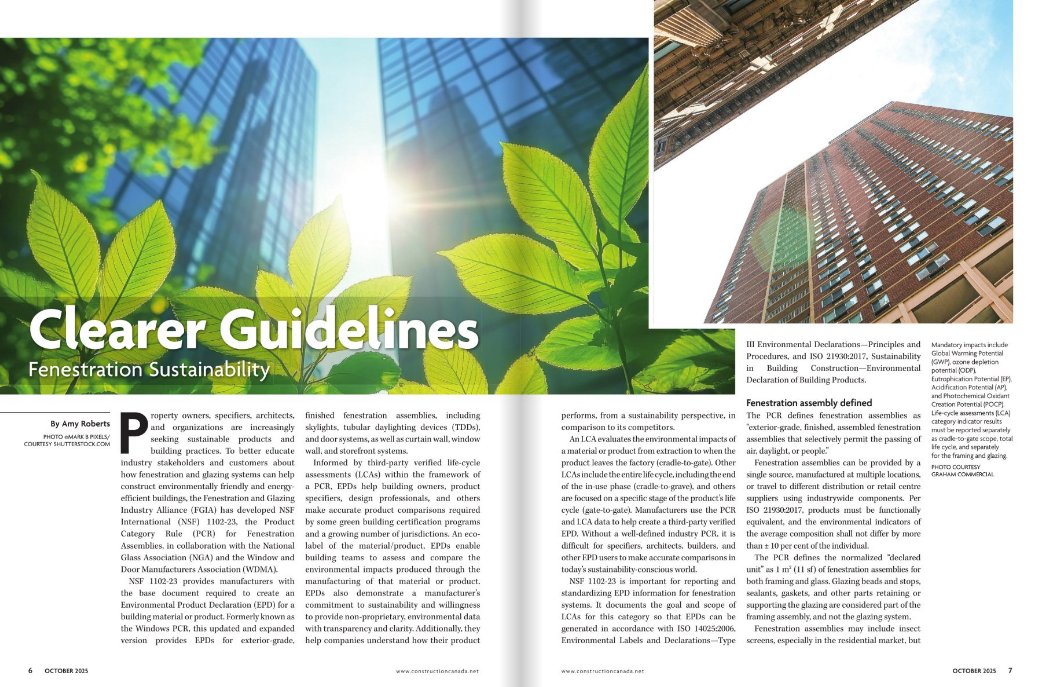 FGIA's Amy Roberts has a great new feature article in the current issue of Construction Canada! Read all about her take on guidelines for fenestration sustainability. The article begins on page 6!

constructioncanada.net/publications/d…