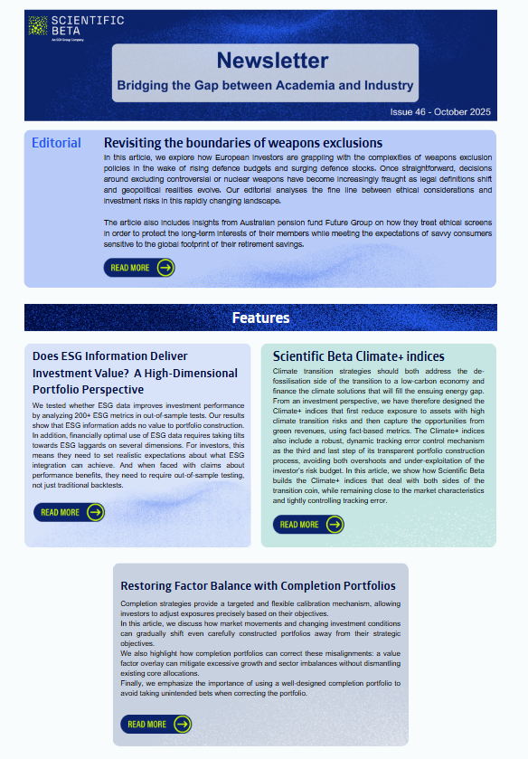 📰 Explore our October 2025 #Newsletter

👉 bit.ly/Oct_2025_Newsl…

#ESGIndices #ClimateIndices #CompletionPortfolios #PortfolioConstruction