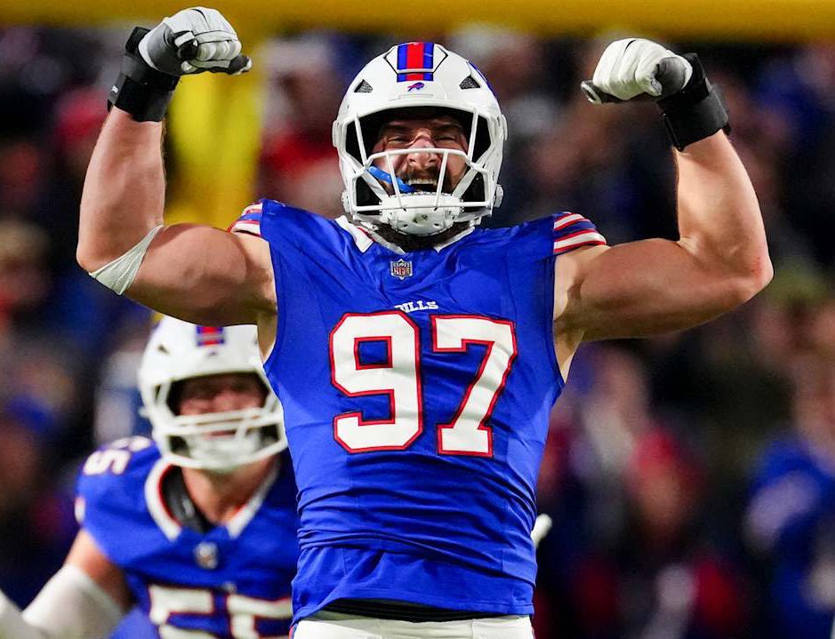 Pressure rate leaders among all defensive lineman with 100+ pass rush snaps: 

A.J Epenesa: 19.2% (4th in NFL)
Joey Bosa: 17.5% (7th in NFL)

That group has been really successful as of late.