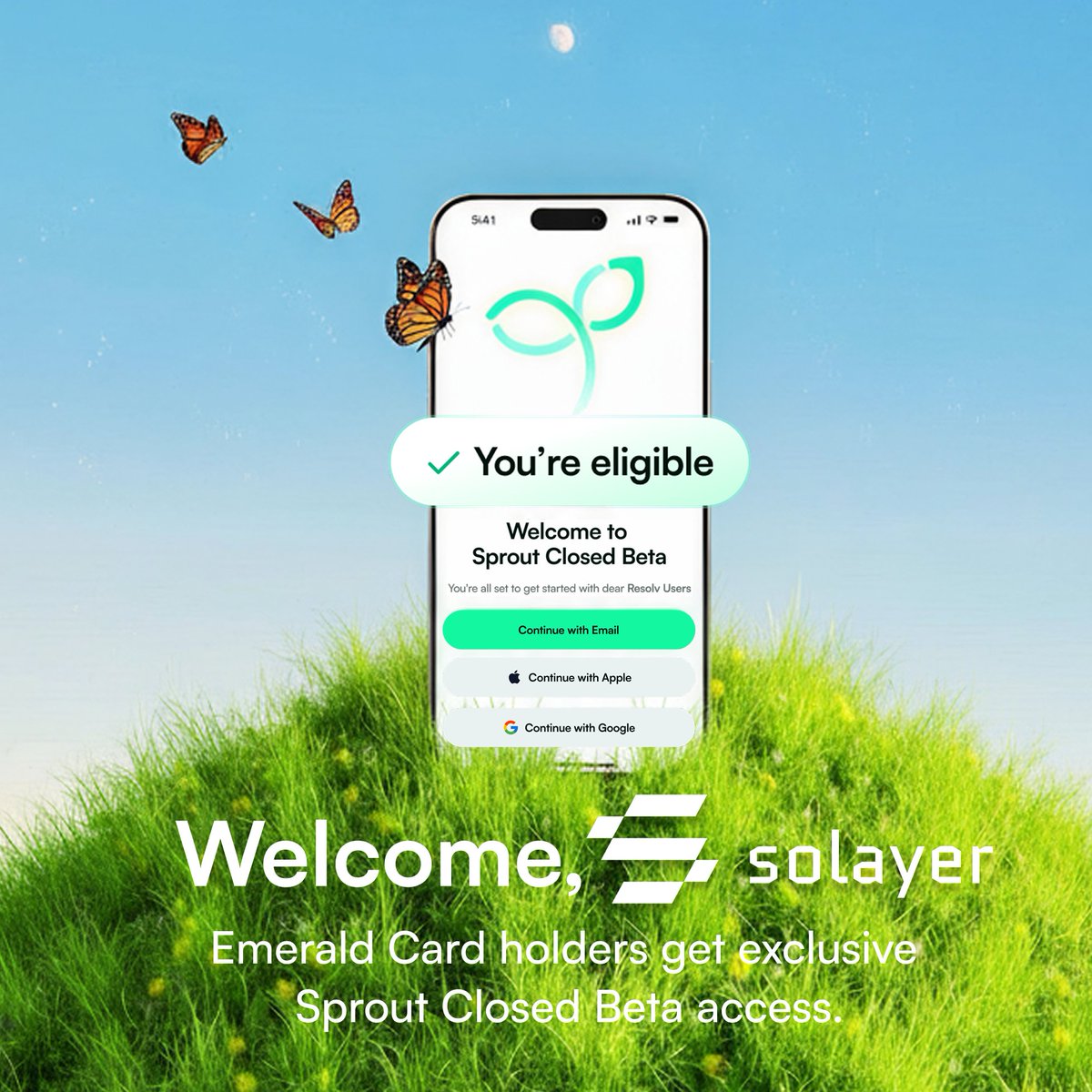 sproutfi_xyz's tweet image. Through our collaboration with @solayer_labs, all Emerald card holders have early access to the Sprout closed beta.