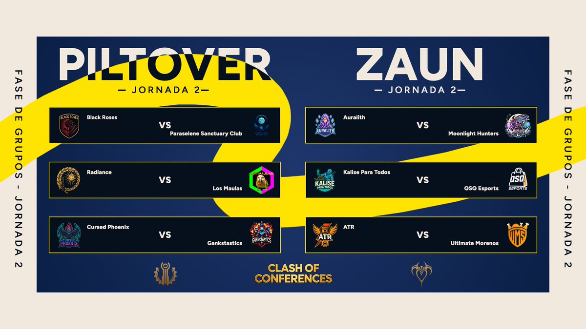 Vamos a la segunda jornada, después del post de la COC de ayer (lo podéis ver en el vod de <a href="/Hctor99721142/">Hector954</a> ) empezamos la segunda jornada.

Esta semana tenemos muuuuchos partidazos y mucha salsa... verdad <a href="/QSQ_Esports/">QSQ Esports</a> ?