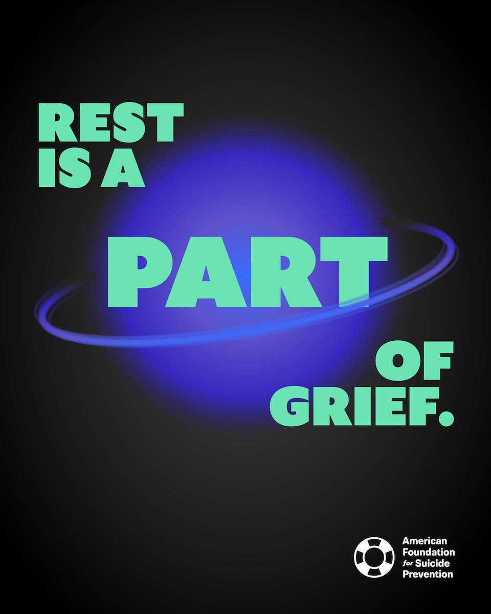 When grief asks a lot of us, we must remember to recharge. Rest allows us to find our strength again. 🌱🫂

Find a #SurvivorDay event near you to connect with suicide loss survivors and find understanding and hope through your shared experience. Register: afsp.org/survivorday