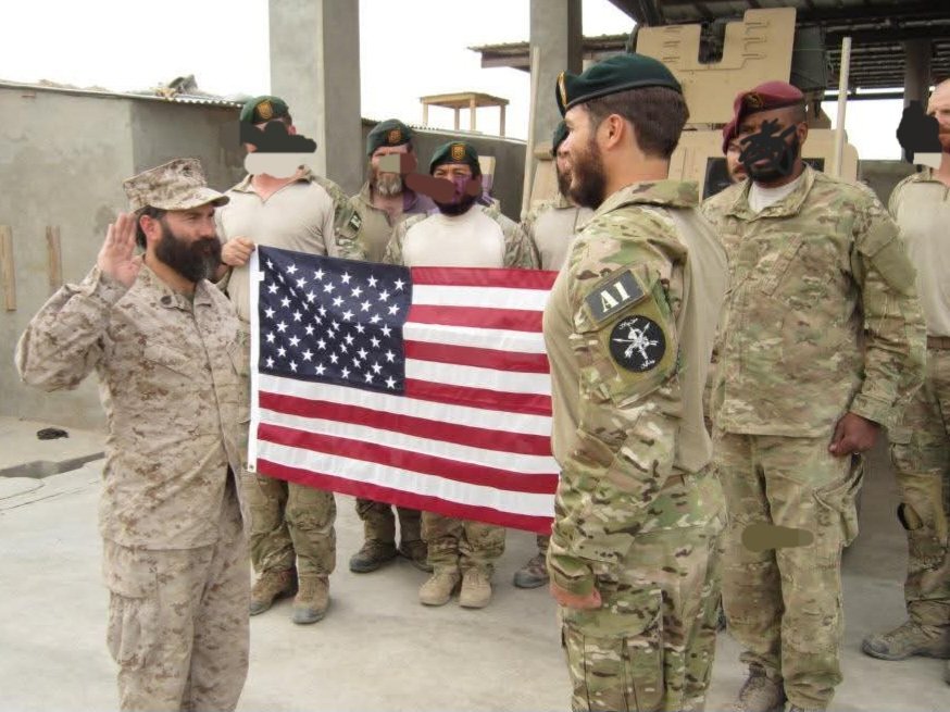 Marine Corps birthday is coming.  Here's my first re-enlistment (2001 Camp Pendleton,  CA) and my last re-enlistment (2011 Uruzgan Province, Afghanistan). #SemperFi #SemperFidelis <a href="/PitTalkPodcast1/">The Gunny G</a> @VetSalutes <a href="/Arkypatriot/">USMC Lady Vet 🇺🇸</a> <a href="/Beard_Vet/">Beard Vet</a> <a href="/TheLtColUSMC/">𝕃𝕚𝕖𝕦𝕥𝕖𝕟𝕒𝕟𝕥 ℂ𝕠𝕝𝕠𝕟𝕖𝕝 ℙ 🪖</a> <a href="/JRM58506966/">Just call me Gunny</a> <a href="/BamaSaltyMarine/">Old Salty Marine</a>