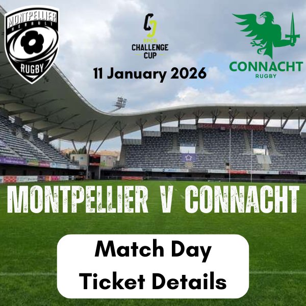 ConnachtClan's tweet image. The numbers are growing so join the Clan with @connachtrugby in Montpellier. Ticket details 👇
shorturl.at/MbXZK