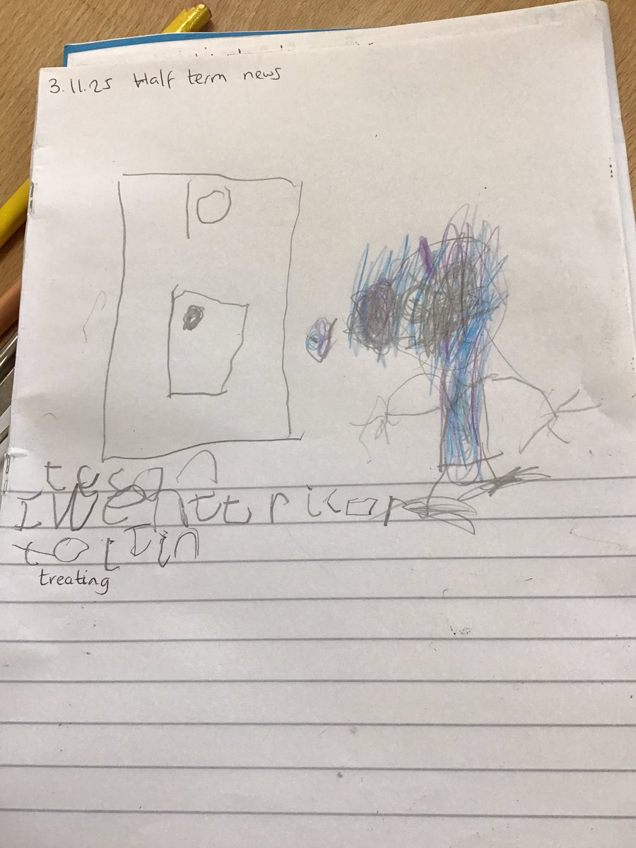 CaldiReception's tweet image. We have been writing about what we did during the half term holiday. 
@CaldiPrimary @CaldiPrimary @vianclark @nigel_whittle @MbroCouncil @centre_right_