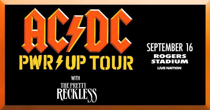 Toronto, get ready to rock! ⚡️
<a href="/acdc/">AC/DC</a> brings the Power Up Tour 2026 to <a href="/Rogers_Stadium/">RogersStadium</a>  Sept 16 with #ThePrettyReckless!
Tix drop Friday—win yours first with Q107’s Beat The Box Office!
More info: Q107.com