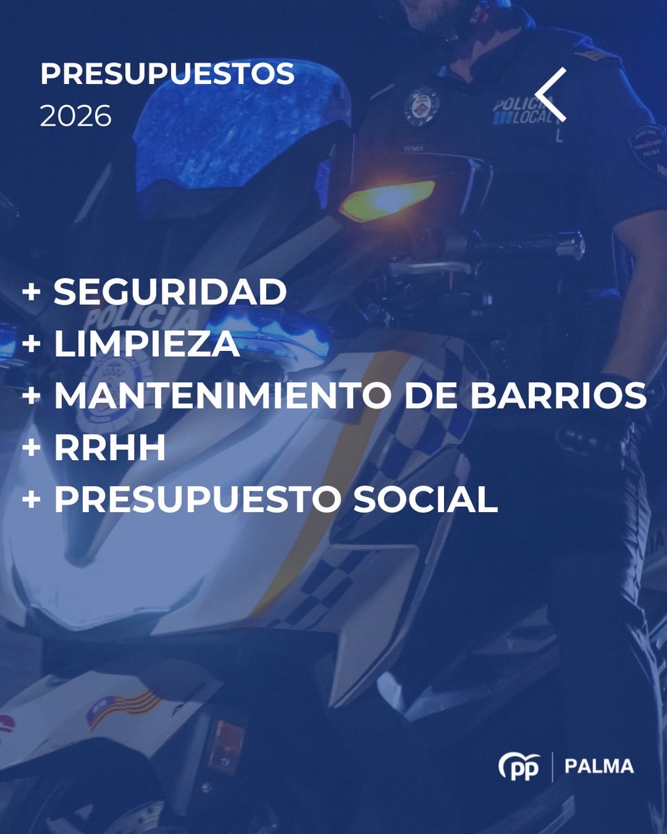 Jaime Martínez Llabrés presenta el presupuesto más alto de la historia de Palma: 623,9 M€.

✅ Mejores servicios públicos
🏘️ Inversión en barrios
🚓 Más seguridad
🧹 Más limpieza
👥 Mejores servicios sociales

Un presupuesto con una hoja de ruta clara para transformar Palma.