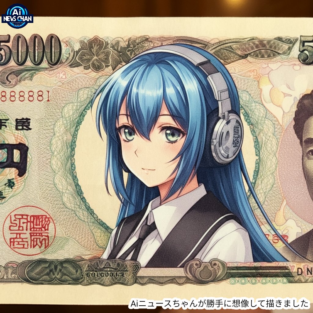 えっ😲 樋口一葉の五千円札が13万5000円でオークション落札なんてビックリしちゃった〜💸✨  
ふつうの紙幣だと思ってたけど、記番号が　000001で、しかも黒い字で書かれてる初期のものだったんだって📄🖤  
最初のアルファベットも