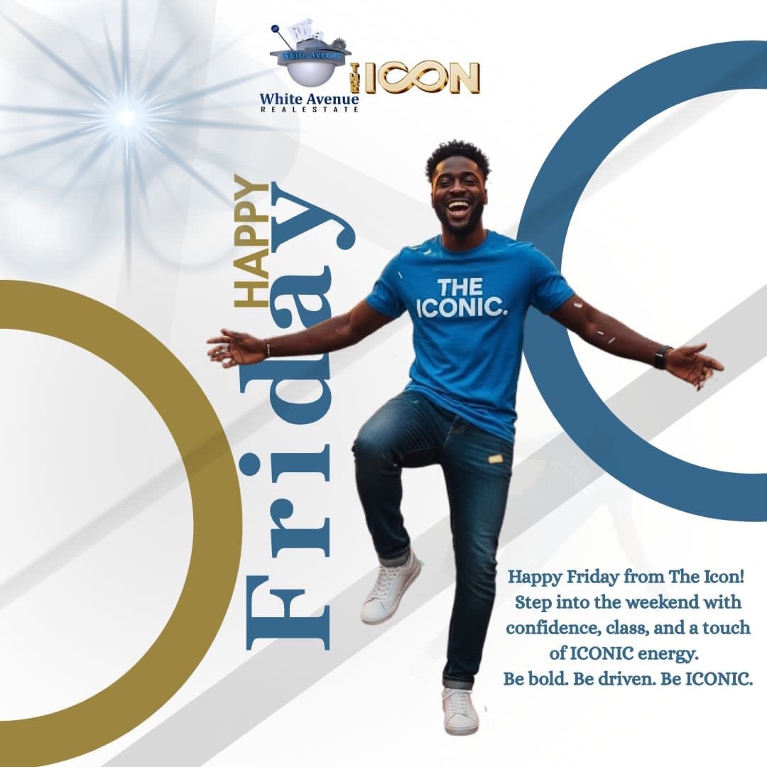 whiteavenueng's tweet photo. That Friday feeling!  Wishing you an ICONIC weekend ahead from White Avenue Real Estate. Ready to make your next move? We're here to help you find a property as iconic as you are. #FridayMood #كاريزما76 #TGIF #justiceforochanya happy halloween https://t.co/9rasjDl2hy