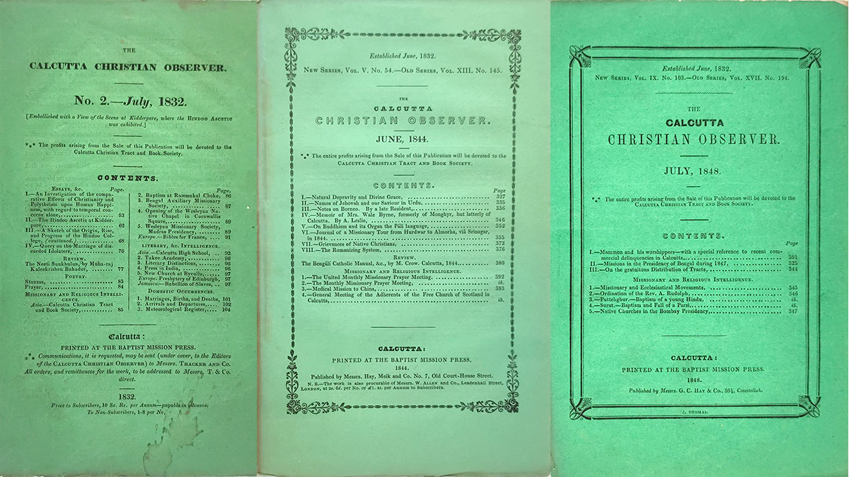 The Calcutta Christian Observer [1832-1862) now online (in part) missiology.org.uk/journal_calcut… #ChristianMissions #India #journals #TheologyontheWeb