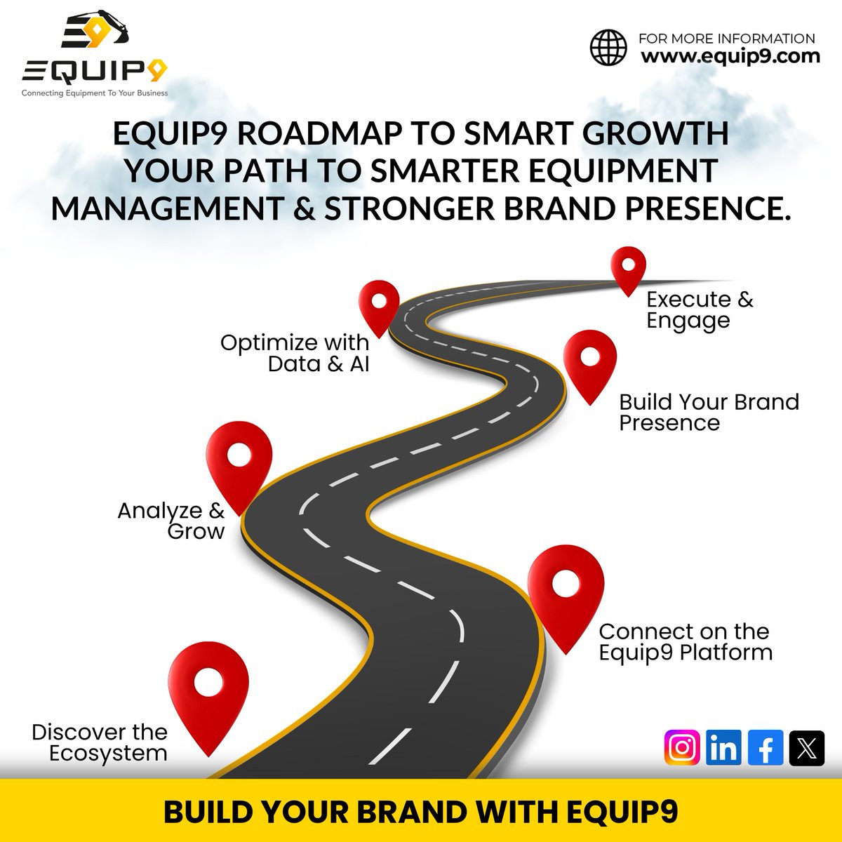 Equip9_'s tweet image. 🛣️ Every great brand needs a roadmap — and Equip9 is yours!
From discovering opportunities to optimizing with data &amp;amp; AI, we help your business navigate toward visibility, engagement, and measurable growth. 📊🚜
#MarketingPath #DataDrivenGrowth #BrandStrategy