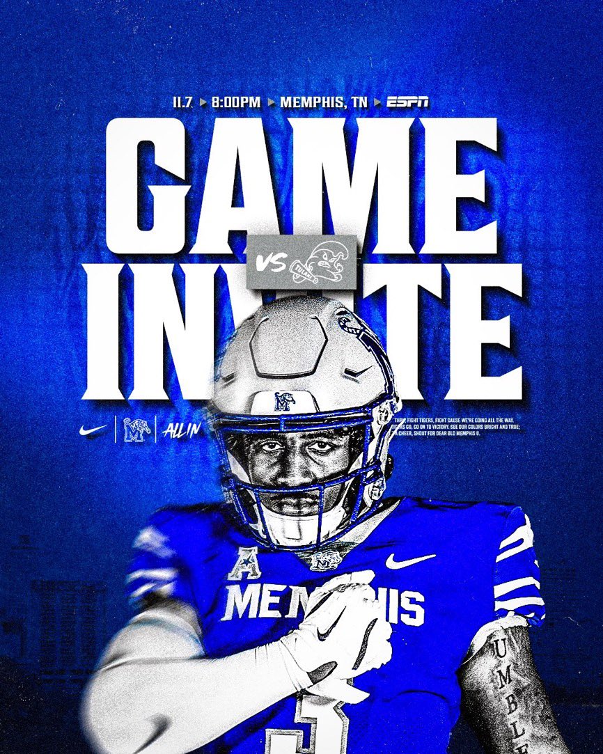 I will be at <a href="/MemphisFB/">Memphis Football</a> this Friday for a gameday invite!!
<a href="/BakerParrish_/">Baker Parrish</a>
