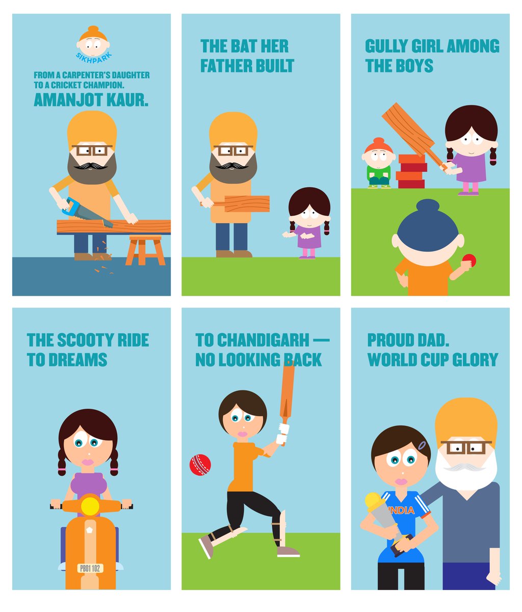 Bhupinder Singh, a humble carpenter who once carved a wooden bat for his little daughter, <a href="/amanjotkaur928/">Amanjot Kaur</a> . What started as a father’s small gift turned into the beginning of a dream 💭
Back then, Amanjot was the only girl playing cricket with the boys in her mohalla — and yeah,