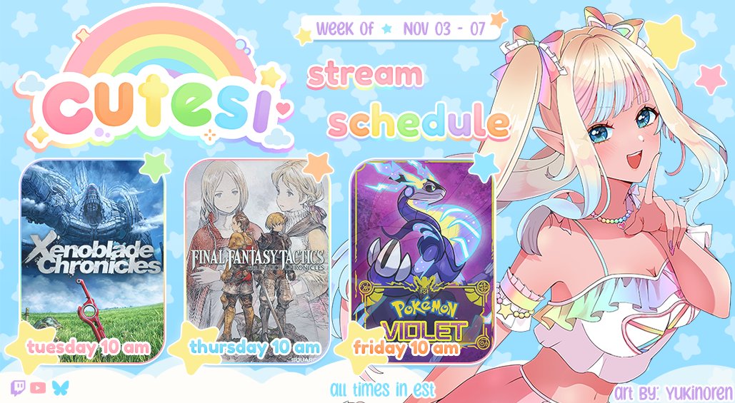 hi hi hi~ happy monday cuties!!!!! i'm playing so many fun games this week~ i can't wait to hang out!! 🥹💗✨🌈