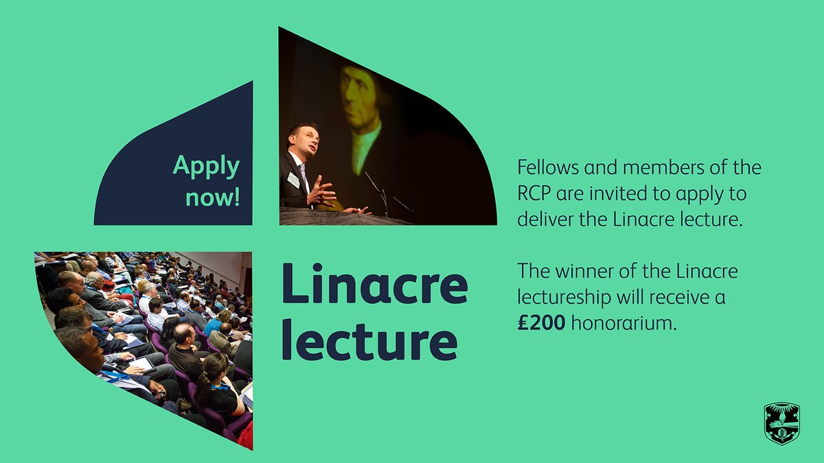 There is only 1 week left to apply for this year’s Linacre lecture.

The lecture should include a proportion of original unpublished work in a balanced account of the subject suitable for a general medical audience.

🔗Learn more and apply now: ow.ly/Txn550XlNEr