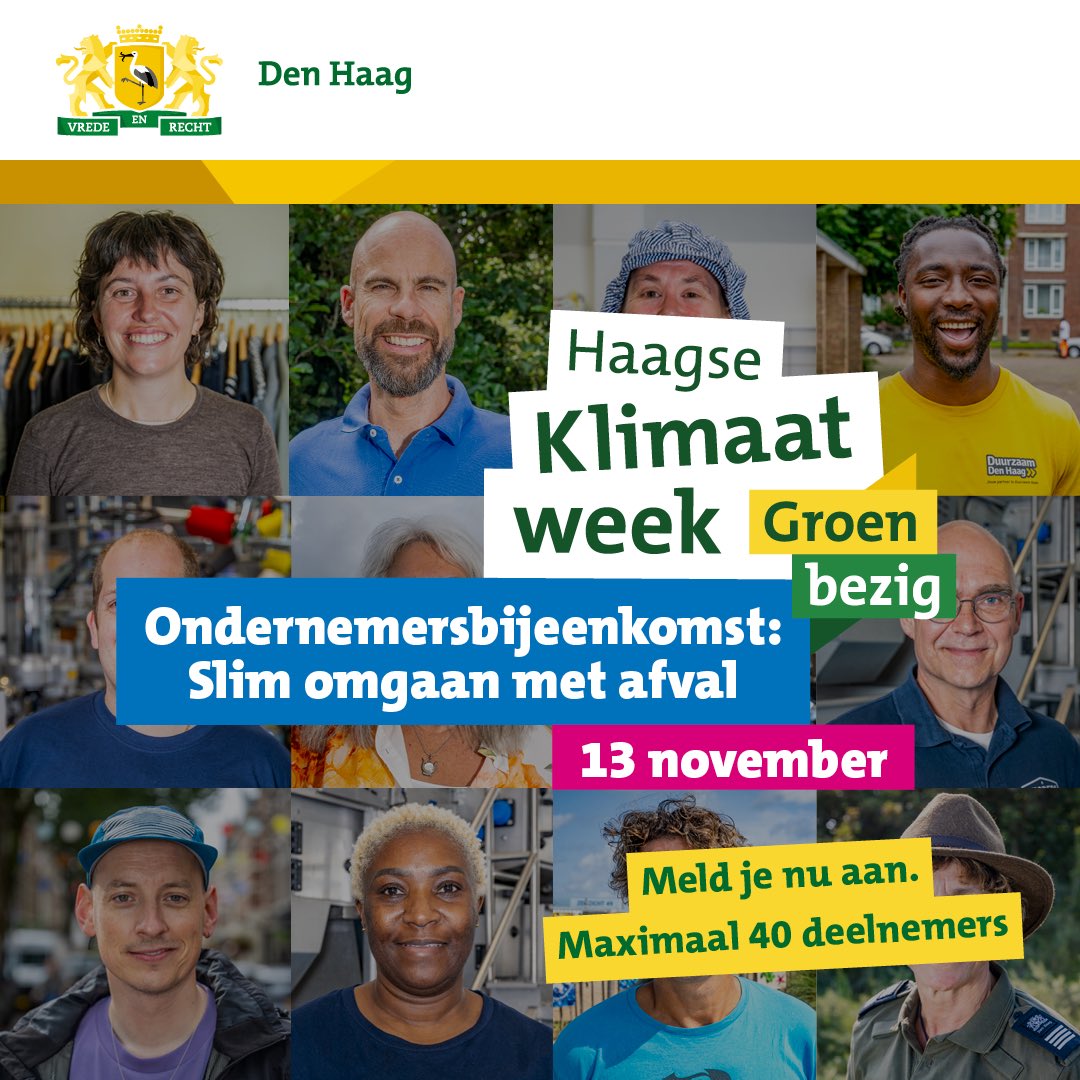♻️ Slimmer omgaan met afval? Kom naar de ondernemersbijeenkomst op 13 november bij SECRID! 🔍 Samen met Oscar Circulair organiseert de Gemeente Den Haag een inspirerende bijeenkomst voor ondernemers die hun afvalstromen beter willen begrijpen én hun afvalkosten willen verlagen.