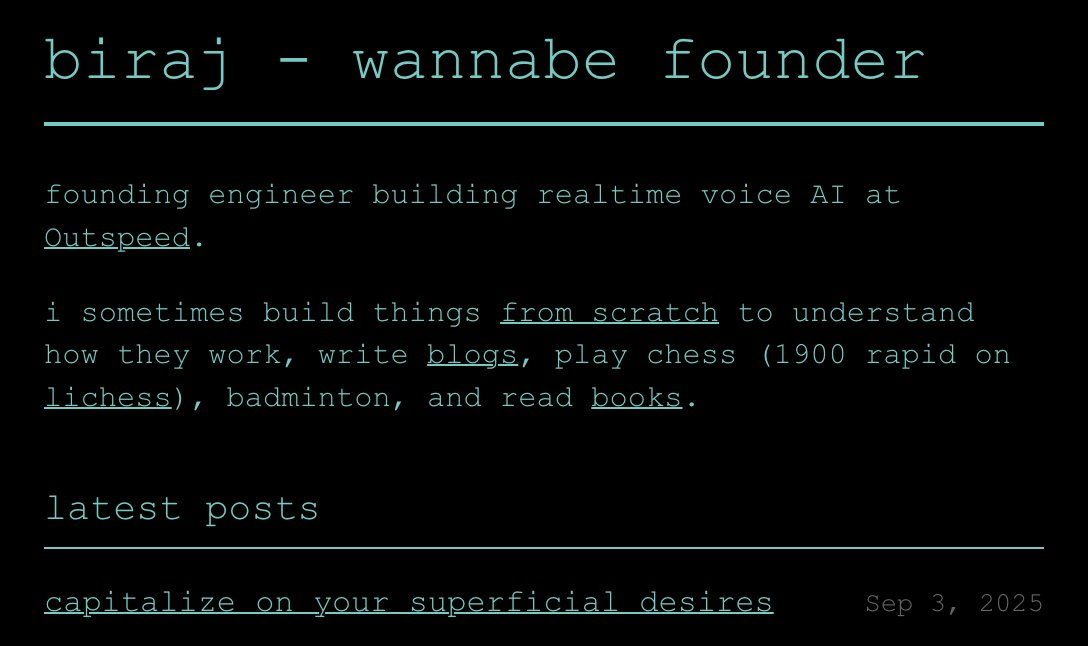 biraj left his job to FAFO tweet media