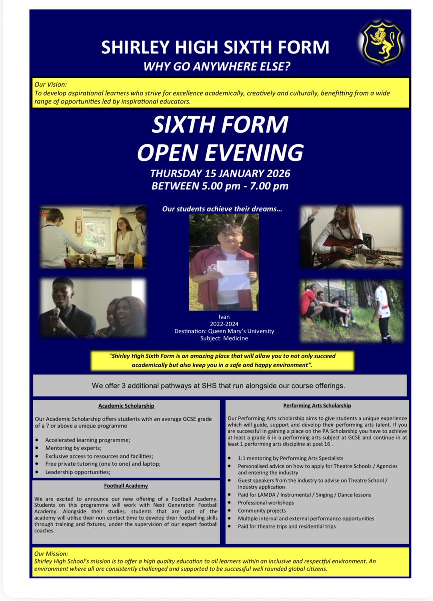 Shirley High Performing Arts School tweet media