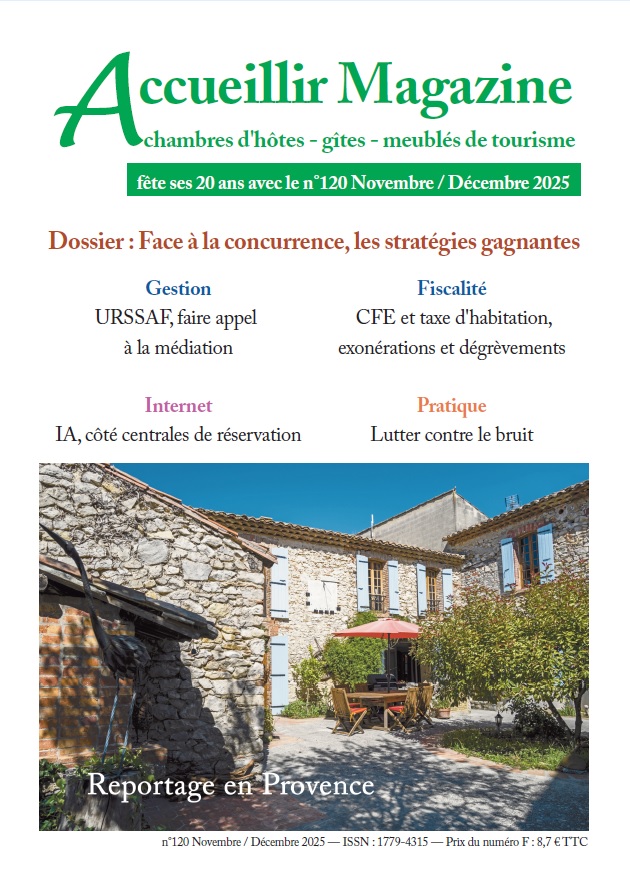 AccueillirMag's tweet photo. #Gite #Meublesdetourisme #Chambresdhotes Accueillir Magazine N°120 Novembre/Décembre 2025 sort de l'imprimerie. Vous souhaitez le recevoir chez vous, abonnez-vous sans attendre !   https://t.co/7oQ2hol1iI https://t.co/jDEla4Nsmq