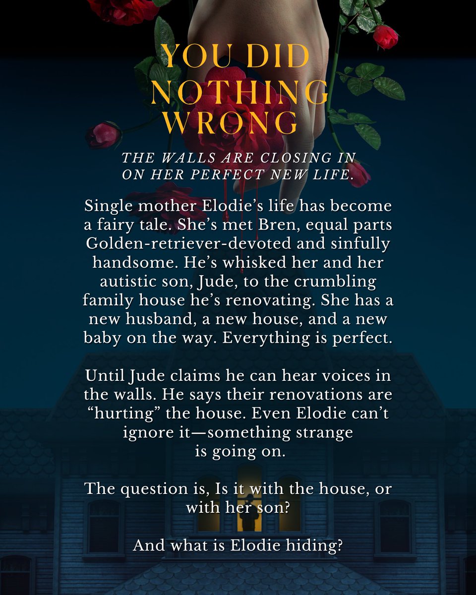 goodreads give away is live for 50 arcs of my debut adult horror You Did Nothing Wrong!! when the vibe is “I can fix her” but she’s in an an unhinged haunted house horror. it is out March 17 2026 which is actually very close!!
goodreads.com/giveaway/show/…