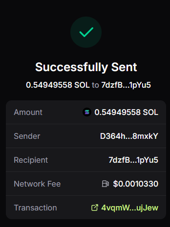 sonofawhale's tweet photo. GIVEAWAY WINNER! 🎉

Congratulations @FireShadowhf! Check your wallet &amp; confirm here! 

Our POD wants to hear from you too.

To our amazing Pod - don't flipper-out! Another giveaway is coming soon! 🐋

$SON #SonOfWhale #Giveaway #Crypto @solpepejoker https://t.co/x7W20fFU2M